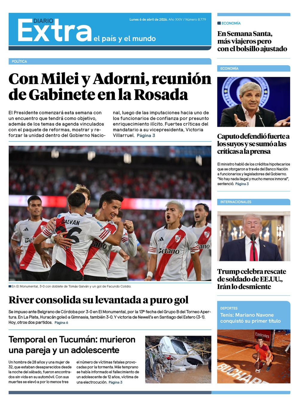 Tapa Diario Extra 06-04