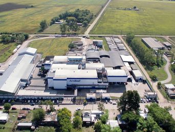 La planta de ArreBeef en el partido de Ramallo. La planta de ArreBeef en el partido de Ramallo.