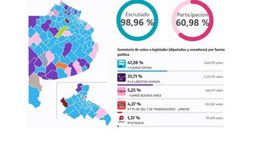 El mapa con los resultados en cada municipio.