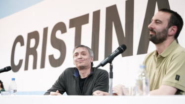 El diputado Máximo Kirchner en un acto en Hurlingham.