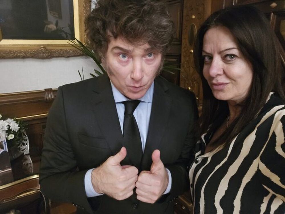 El presidente Javier Milei y la ministra Sandra Pettovello. - X -