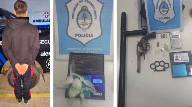 El muchacho apresado por disparar tiros al aire en la vía pública. (Resumen de Pilar)
