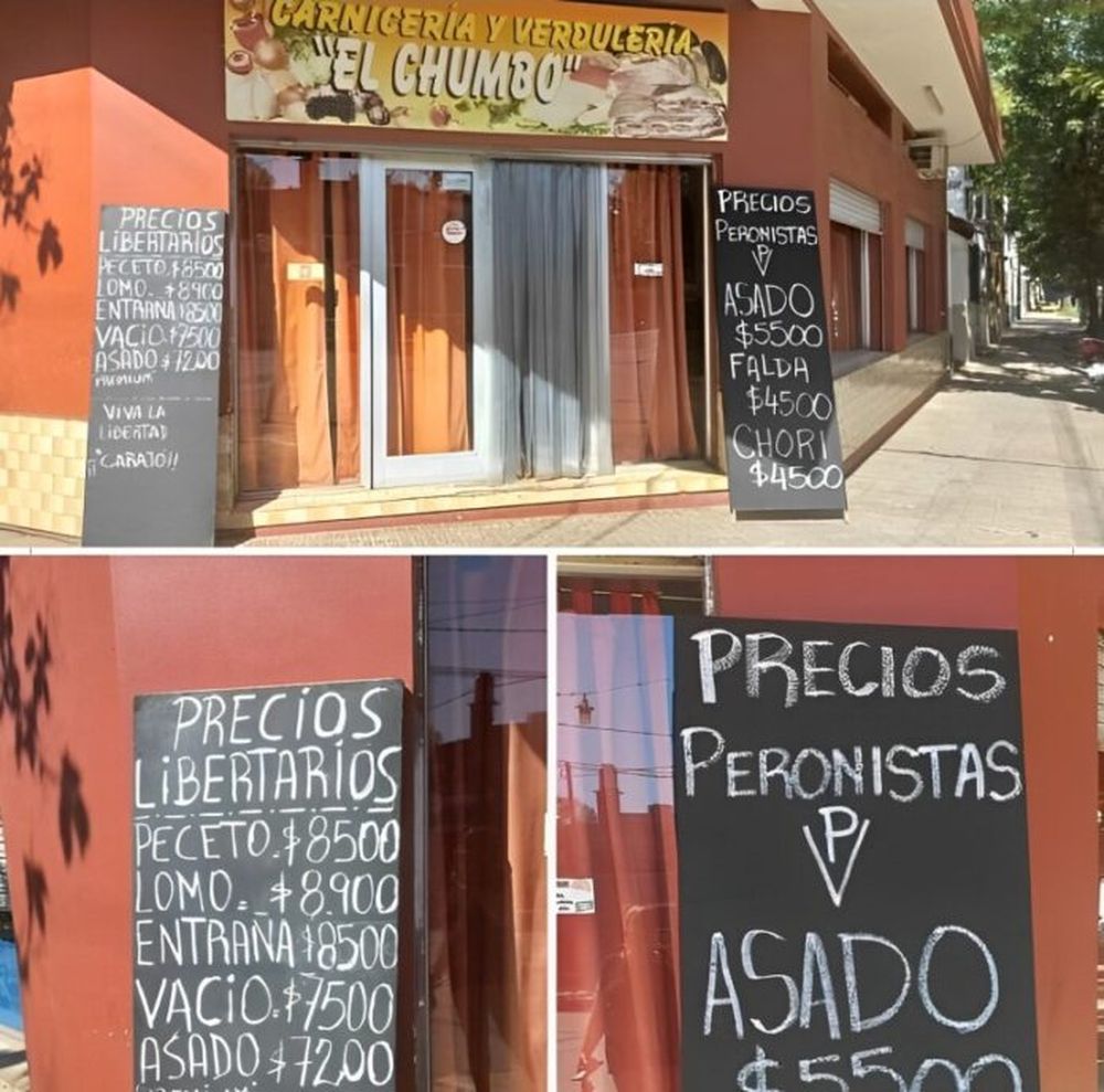 “El Chumbo” y sus listas de precios. (X @NicolasLegui_)