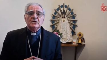 El presidente del Episcopado, el obispo Oscar Ojea. (Imagen de video/AICA)