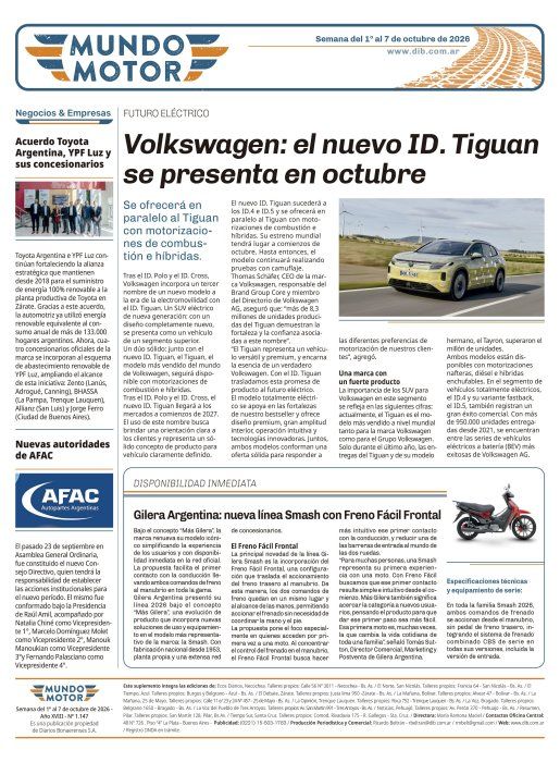 Semana del 1° al 7 de octubre de 2026 Semana del 1° al 7 de octubre de 2026