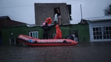 Fuerzas federales en las zonas inundadas. (X @AFE_Arg)
