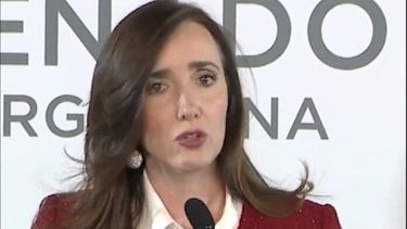 La vicepresidenta Victoria Villarruel, en el acto por el Día Internacional de la Conmemoración a las Víctimas del Terrorismo. - Captura de pantalla -