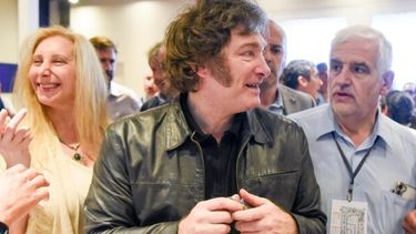 Karina Milei, el Presidente y Fernando Vilella en Expoagro, en marzo de 2024.