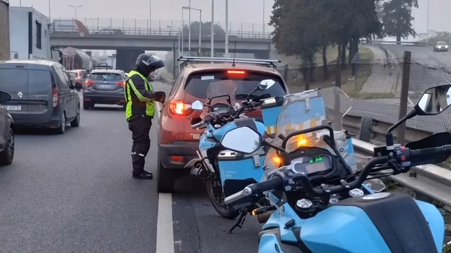 Un operativo de control vehicular.&nbsp;