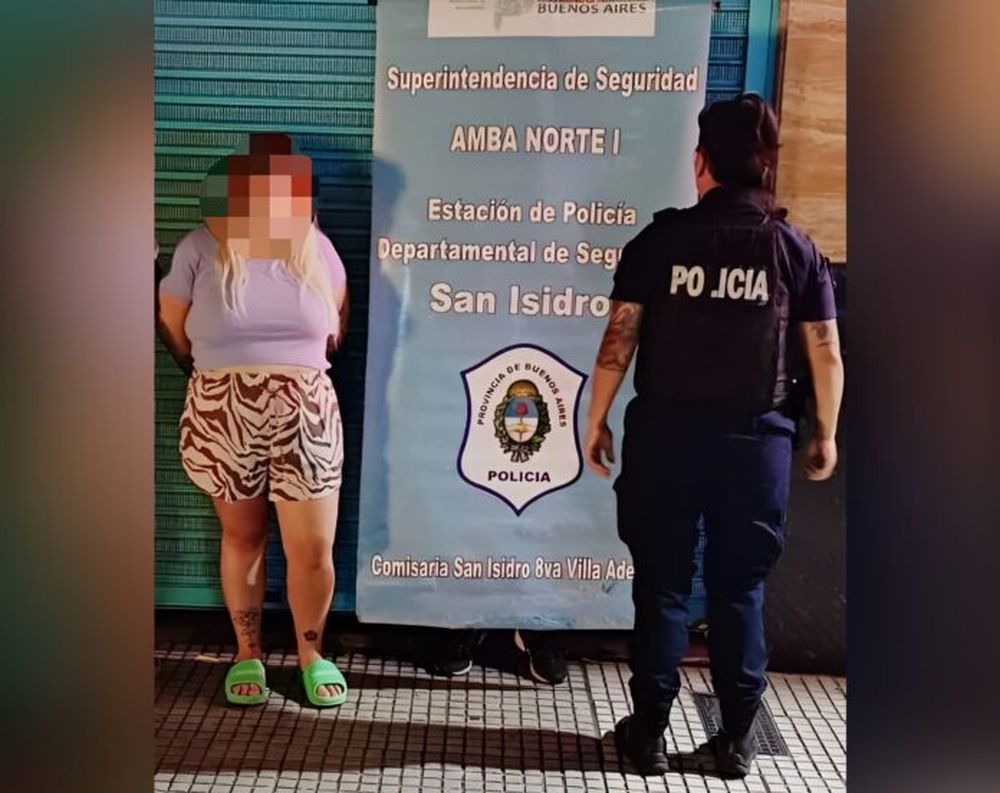 Morena Rial, cuando fue detenida en el microcentro porteño. (Noticias Argentinas)