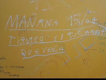 La inscripción hallada en un colegio de Villa Elisa. La inscripción hallada en un colegio de Villa Elisa.