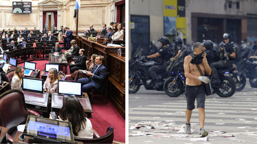 Tensión por el debate en el Senado de la reforma laboral.