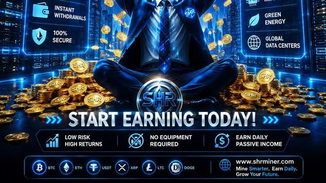SHR Miner ha lanzado un servicio gratuito de minería en la nube para titulares de BTC, XRP y ETH, ofreciendo ganancias diarias de $10,700 o más