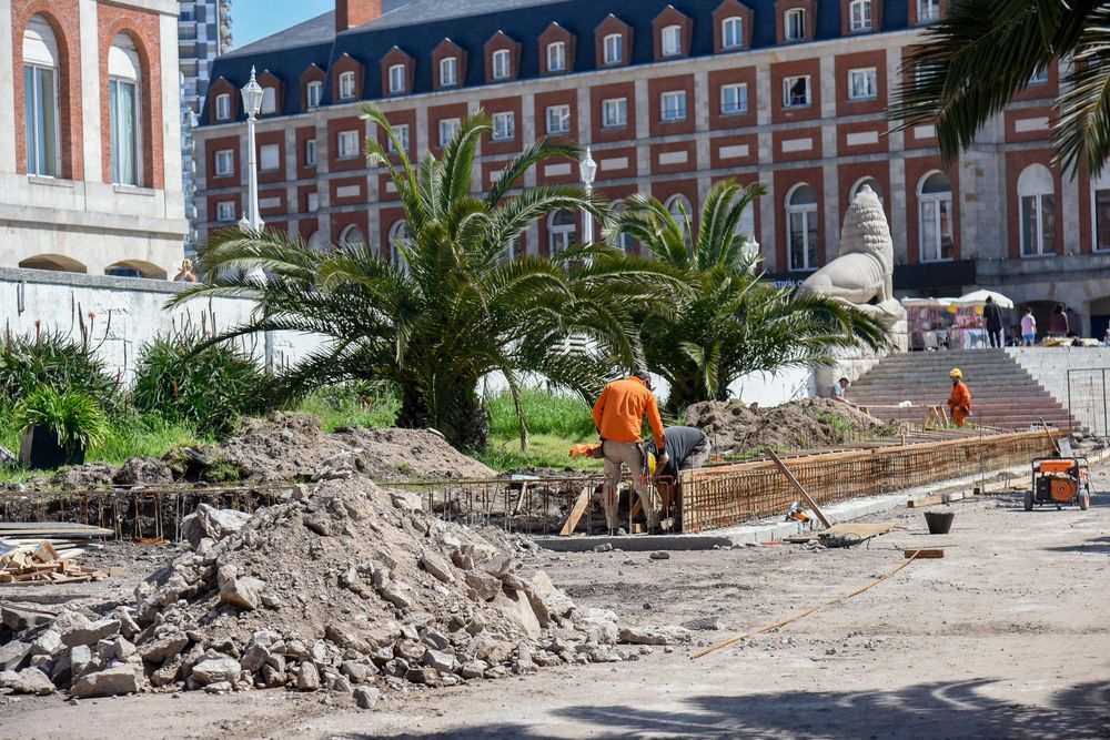 Las obras en la rambla de Mar del Plata.&nbsp;