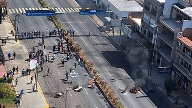 La protesta de cooperativistas en Lanús.&nbsp;