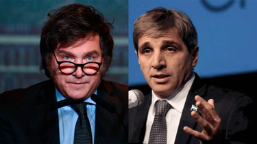 El presidente Milei y el ministro de Economía, Luis Caputo. (DIB)