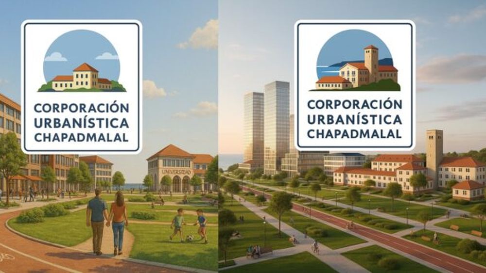 Dos imágenes generadas por IA como ejemplo de la propuesta del Proyecto Urbanístico Integral Chapadmalal.
