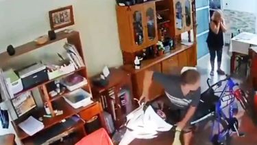El hombre pudo dominar la mono y frenar dentro del living de su casa.&nbsp;
