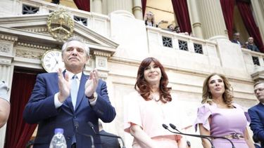 Alberto Fernández y Cristina Fernández en el Congreso.