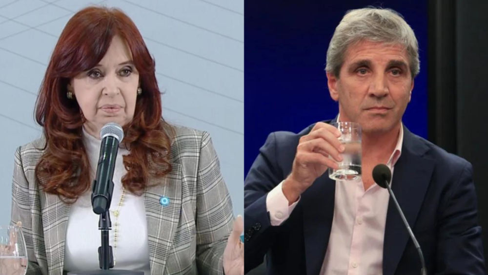 Cruce en redes sociales entre Cristina Fernández y Luis Caputo. - DIB - Cruce en redes sociales entre Cristina Fernández y Luis Caputo. - DIB -