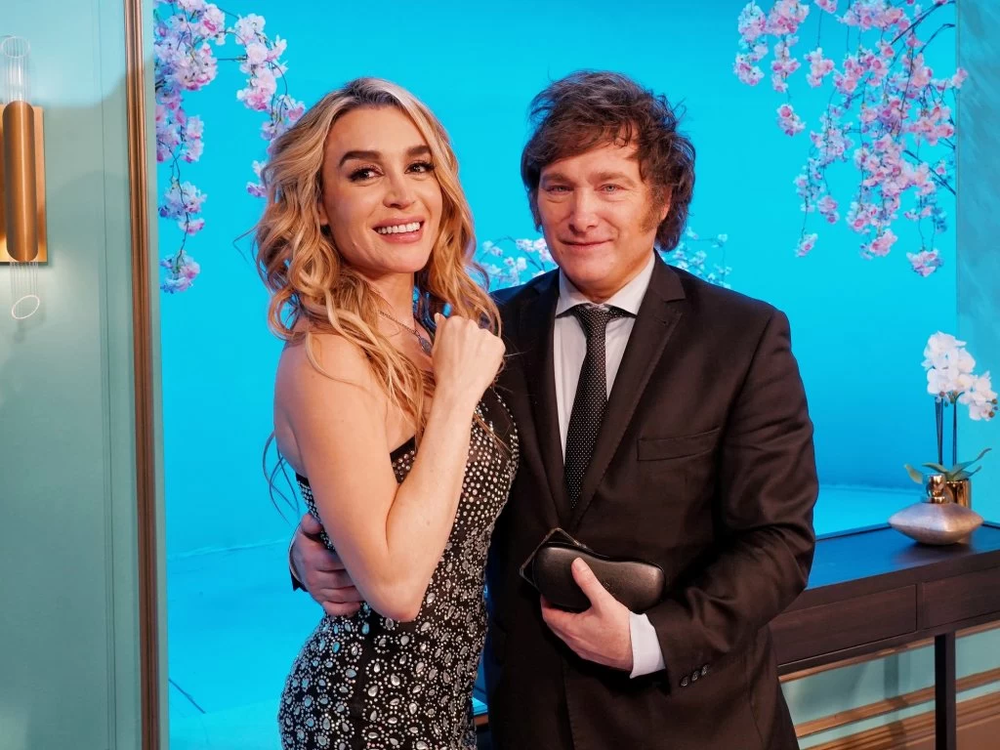 Milei con Fátima Flores, cuando eran pareja.&nbsp;