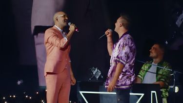 Abel Pintos junto a Chano. (YouTube Tan Biónica)