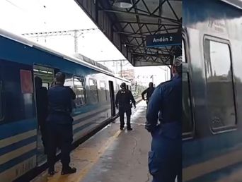 Tensión en la estación Temperley del Roca. Tensión en la estación Temperley del Roca.