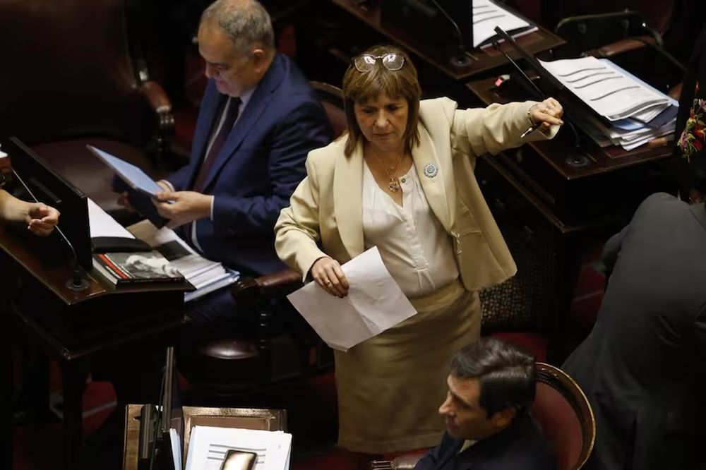 La senadora Patricia Bullrich, presidenta de la bancada de La Libertad Avanza.&nbsp;