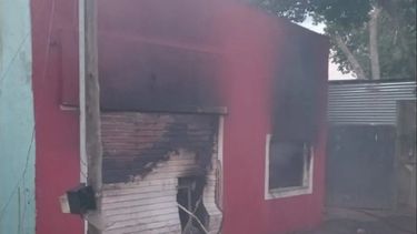 La vivienda incendiada en Los Hornos.&nbsp;