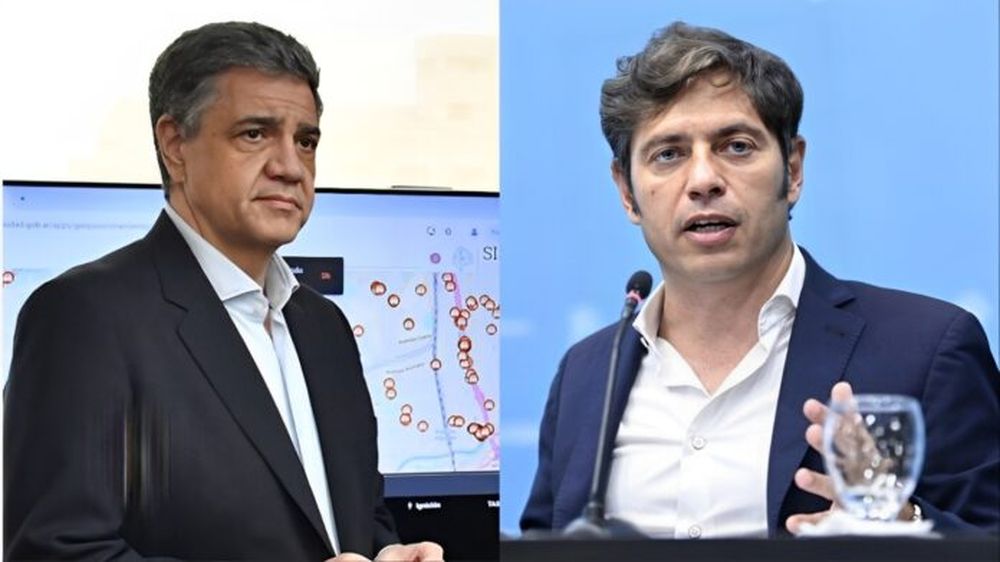 El jefe de Gobierno de CABA, Jorge Macri, y el gobernador bonaerense, Axel Kicillof.