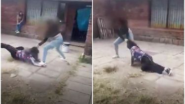 Imágenes de la lamentable golpiza ocurrida en una escuela de Mar del Plata.&nbsp;