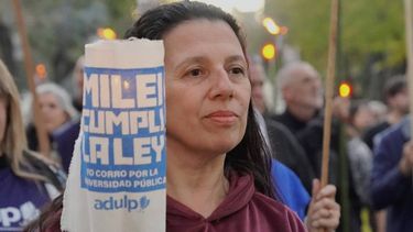 Docentes universitarios en lucha. (Prensa Adulp)