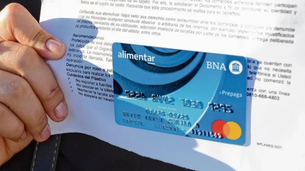 Novedades de la Tarjeta Alimentar.