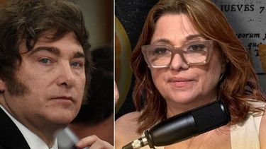 Milei y Feudale, con puntos de vista enfrentados. Milei y Feudale, con puntos de vista enfrentados.