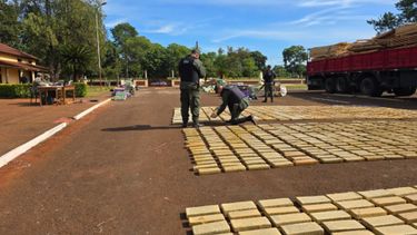 La droga secuestrada en la provincia de Misiones que tenía destino la localidad bonaerense de Pehuajó.