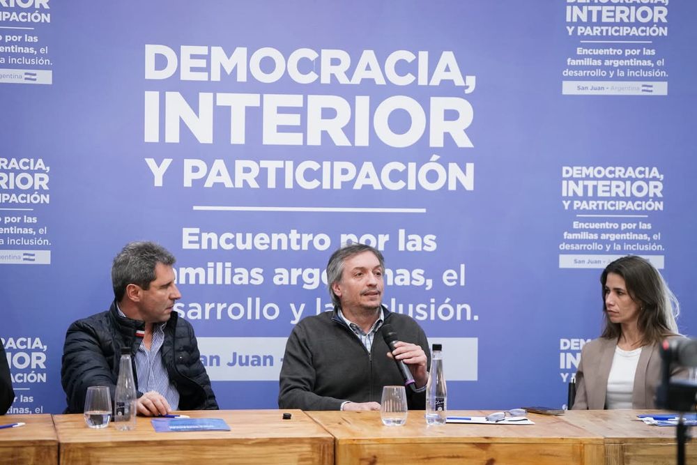 Máximo Kirchner compartió este jueves en San Juan un encuentro político con el exgobernador y senador nacional Sergio Uñac.