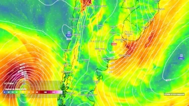 El lunes se formará un maduro ciclón extratropical sobre el interior de Argentina. (Meteored)