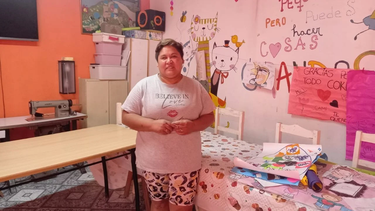 Alejandra Leguizamón, una de los responsables del comedor Manos de Alfarero.