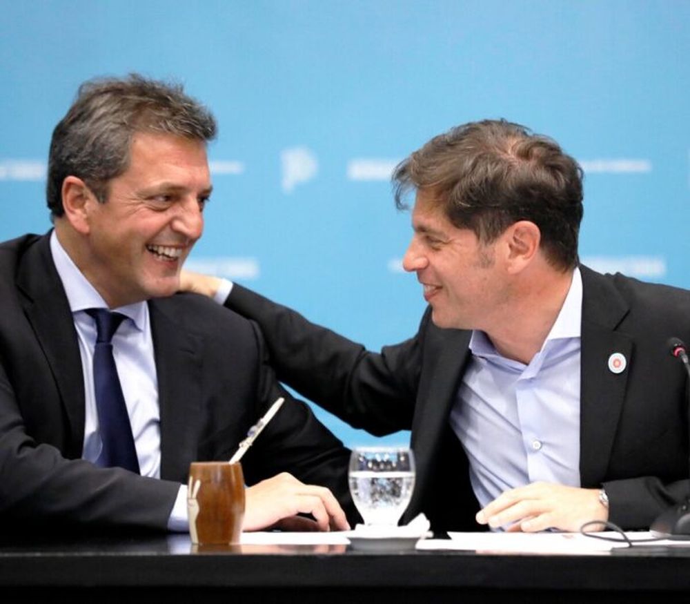 Massa y Axel Kicillof, en un encuentro anterior, cuando había buena relación.