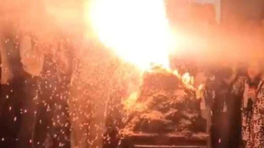 El momento de la explosión en la escuela de Pergamino.&nbsp;