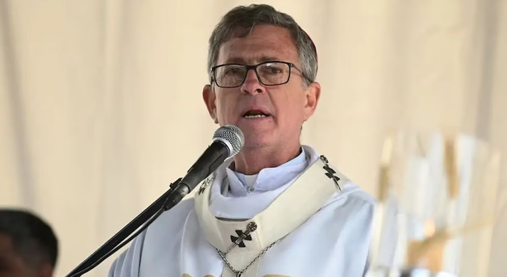 El arzobispo García Cuerva, durante la homilía de la misa central en Luján.