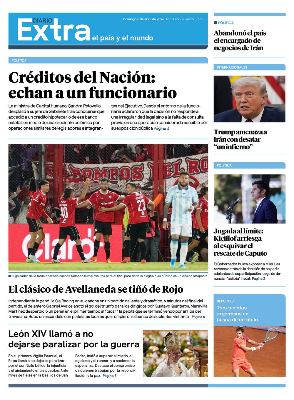 Tapa Diario Extra 05-04