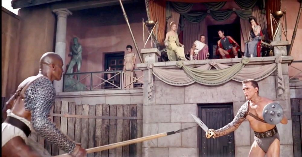 Espartaco. con Kirk Douglas.