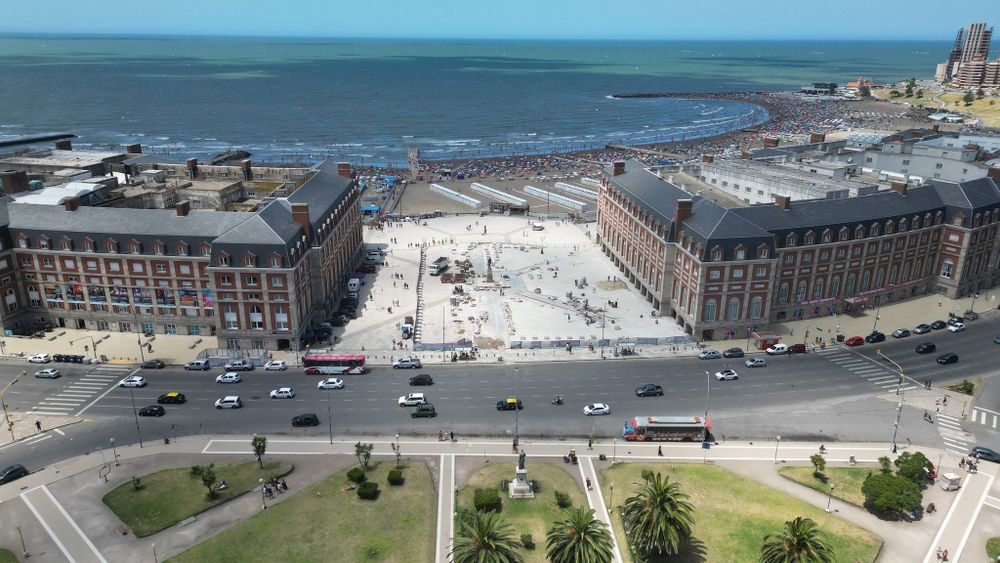 Las obras para embellecer la zona de la Rambla en Mar del Plata.&nbsp;
