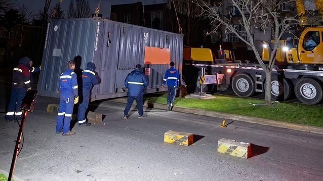Edelap instaló generadores en Tolosa mientras trabaja para restablecer el servicio eléctrico.