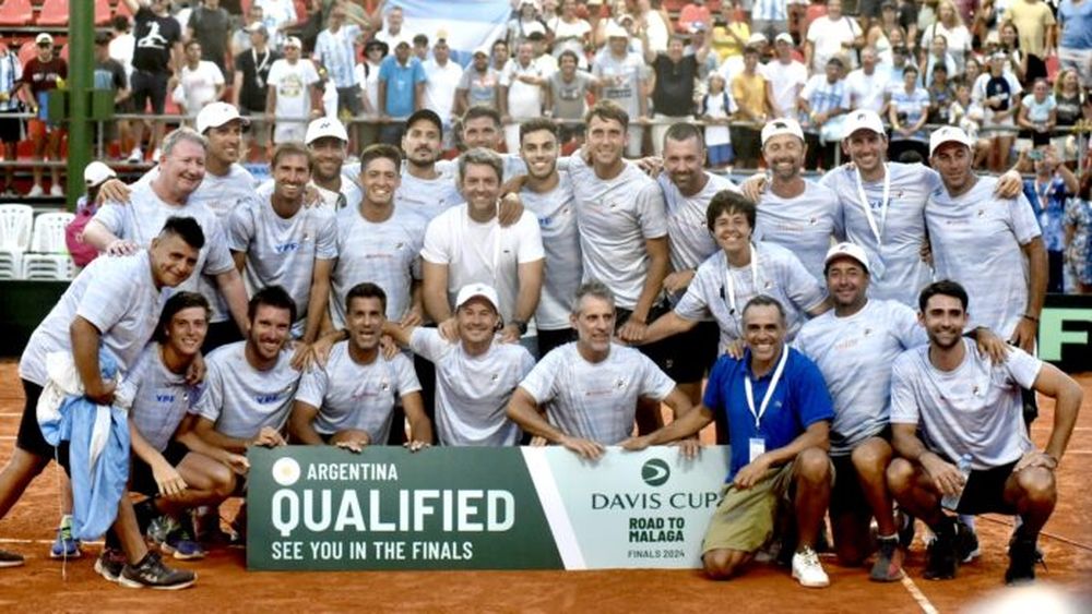 El equipo argentino de Copa Davis, clasificado. - Foto: Nicolás Braicovich -