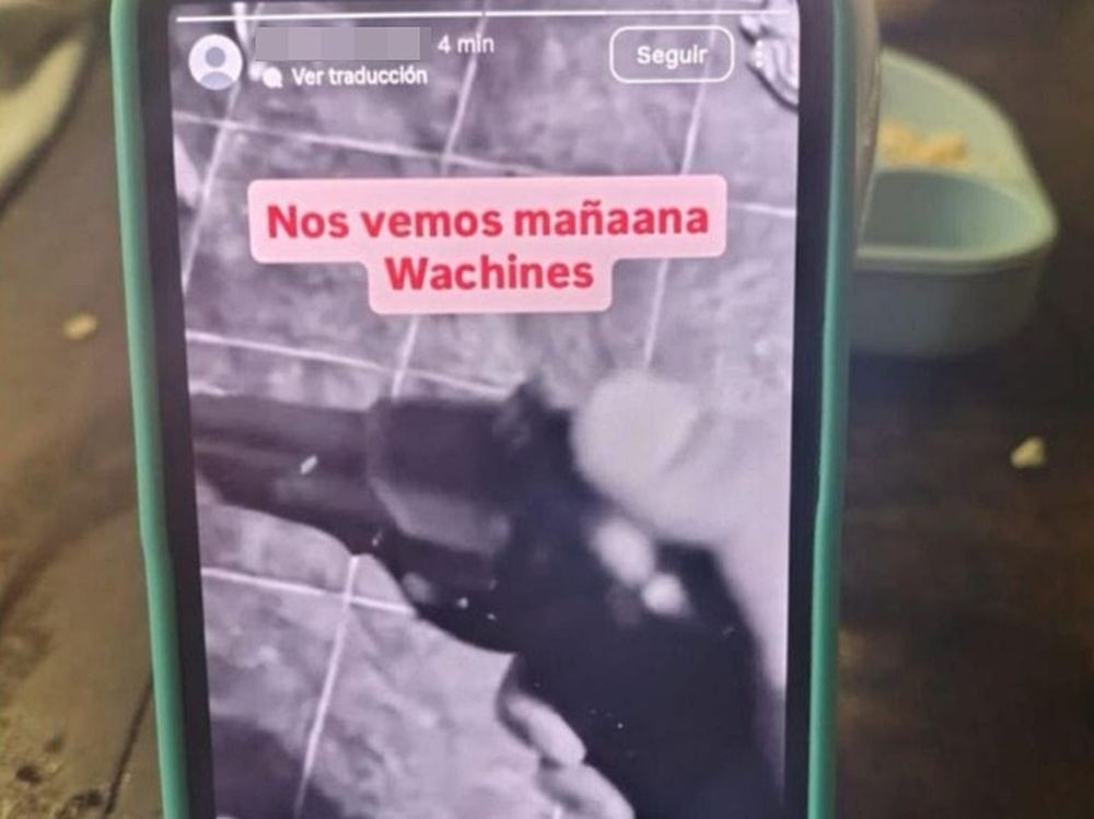 La amenaza que aparecía en la cuenta de Instagram que después fue cerrada.