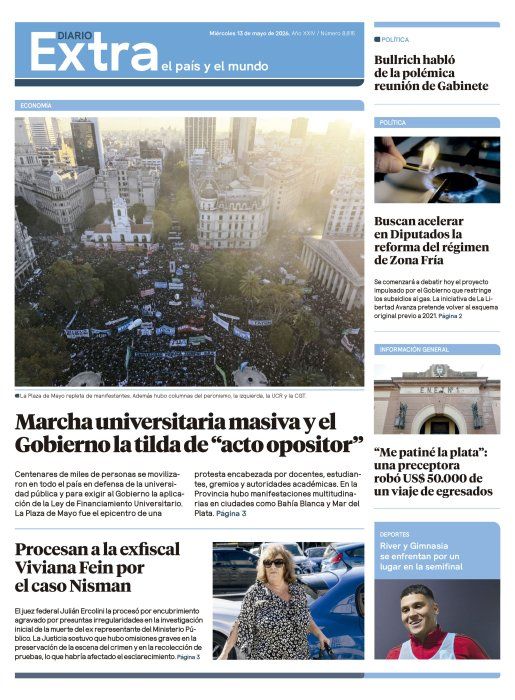 Edición impresa 13/05/2026 Edición impresa 13/05/2026