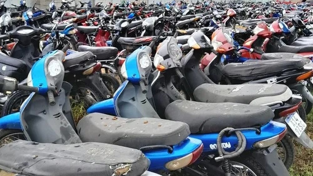 En Junín, más de 1.500 motos van camino a ser chatarra.