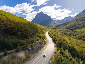 Un tramo de una ruta nacional en el sur del país. Un tramo de una ruta nacional en el sur del país.